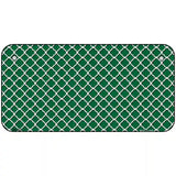 Green White Quatrefoil Metal Novelty License Plate 6" x 3" (BP)