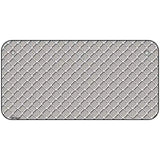 Grey White Quatrefoil Metal Novelty License Plate 6" x 3" (BP)