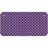 Purple White Quatrefoil Metal Novelty License Plate 6" x 3" (BP)