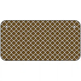 Brown White Quatrefoil Metal Novelty License Plate 6" x 3" (BP)