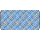 Light Blue White Quatrefoil Metal Novelty License Plate 6" x 3" (BP)