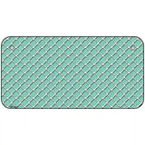 Mint White Quatrefoil Metal Novelty License Plate 6" x 3" (BP)