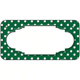 Scallop Green White Polka Dot Metal Novelty License Plate 6" x 3" (BP)