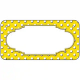 Scallop Yellow White Polka Dot Metal Novelty License Plate 6" x 3" (BP)