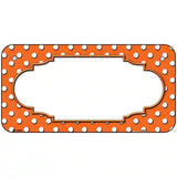 Scallop Orange White Polka Dot Metal Novelty License Plate 6" x 3" (BP)