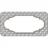 Scallop Grey White Polka Dot Metal Novelty License Plate 6" x 3" (BP)