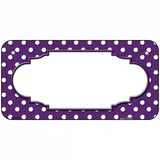 Scallop Purple White Polka Dot Metal Novelty License Plate 6" x 3" (BP)