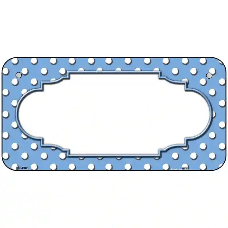 Light Blue White Polka Dot Metal Novelty License Plate LP-4360 6" x 3" (BP)