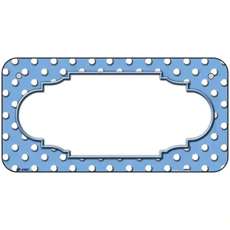Light Blue White Polka Dot Metal Novelty License Plate LP-4360 6" x 3" (BP)