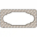 Scallop Tan White Polka Dot Metal Novelty License Plate 6" x 3" (BP)