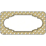 Scallop Gold White Polka Dot Metal Novelty License Plate 6" x 3" (BP)