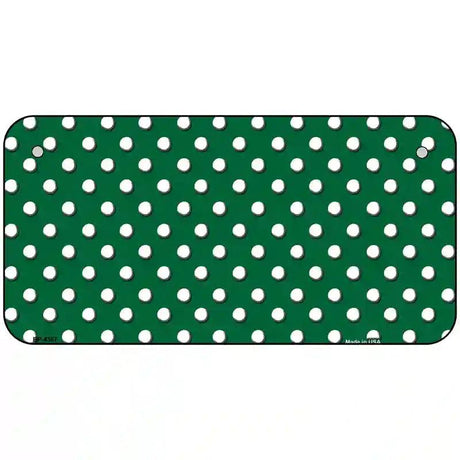 Green White Polka Dot Metal Novelty License Plate LP-4367 6" x 3" (BP)