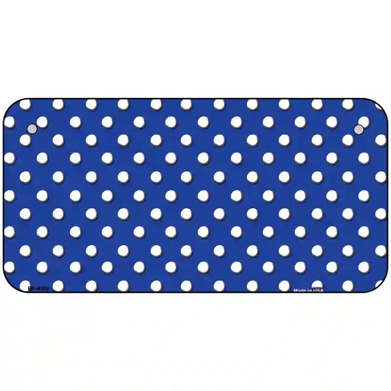 Blue White Polka Dot Metal Novelty License Plate LP-4368 6" x 3" (BP)