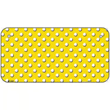 Yellow White Polka Dot Metal Novelty License Plate LP-4369 6" x 3" (BP)