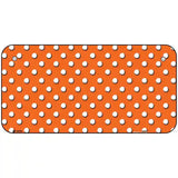 Orange White Polka Dot Metal Novelty License Plate LP-4370 6" x 3" (BP)