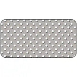 Grey White Polka Dot Metal Novelty License Plate LP-4372 6" x 3" (BP)