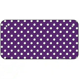 Purple White Polka Dot Metal Novelty License Plate LP-4373 6" x 3" (BP)