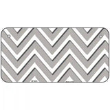 Grey White Chevron Metal Novelty License Plate LP-4474 6" x 3" (BP)
