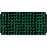 Green Black Houndstooth Metal Novelty License Plate 6" x 3" (BP)