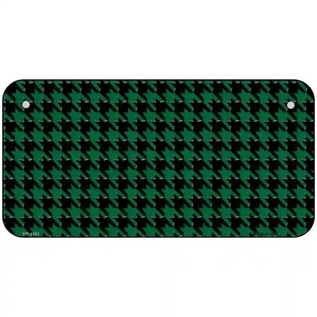 Green Black Houndstooth Metal Novelty License Plate 6" x 3" (BP)