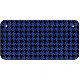 Blue Black Houndstooth Metal Novelty License Plate 6" x 3" (BP)