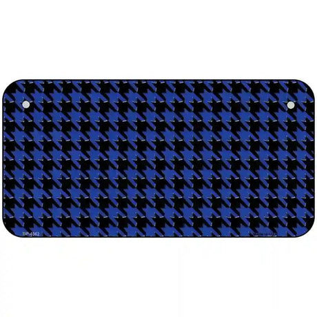 Blue Black Houndstooth Metal Novelty License Plate 6" x 3" (BP)