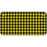 Yellow Black Houndstooth Metal Novelty License Plate 6" x 3" (BP)