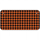 Orange Black Houndstooth Metal Novelty License Plate 6" x 3" (BP)