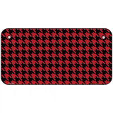 Red Black Houndstooth Metal Novelty License Plate 6" x 3" (BP)