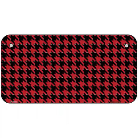 Red Black Houndstooth Metal Novelty License Plate 6" x 3" (BP)