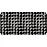 Grey Black Houndstooth Metal Novelty License Plate 6" x 3" (BP)