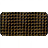 Brown Black Houndstooth Metal Novelty License Plate 6" x 3" (BP)