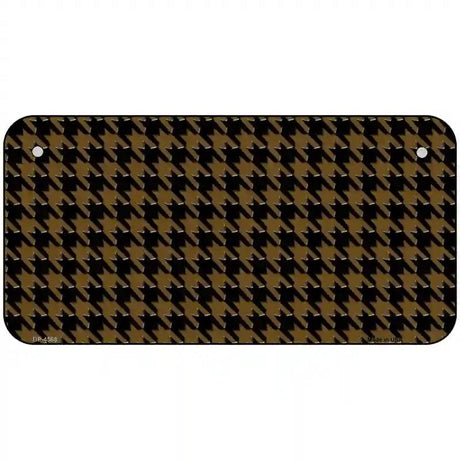 Brown Black Houndstooth Metal Novelty License Plate 6" x 3" (BP)