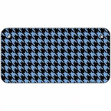 Light Blue Black Houndstooth Metal Novelty License Plate 6" x 3" (BP)