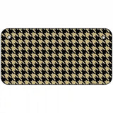 Gold Black Houndstooth Metal Novelty License Plate 6" x 3" (BP)
