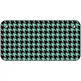 Mint Black Houndstooth Metal Novelty License Plate 6" x 3" (BP)