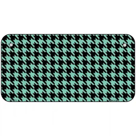 Mint Black Houndstooth Metal Novelty License Plate 6" x 3" (BP)