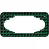 Green Black Houndstooth Scallop Center Metal Novelty License Plate 6" x 3" (BP)