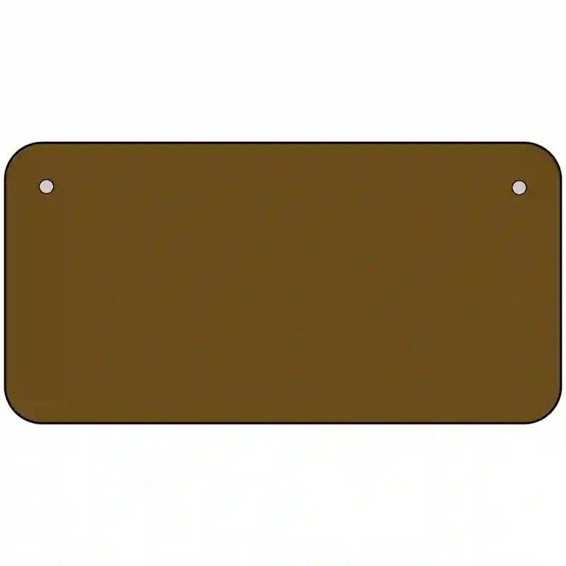 Brown Solid Metal Novelty License Plate 6" x 3" (BP)