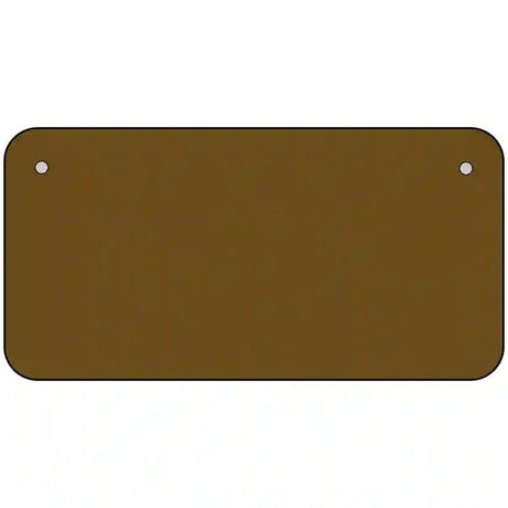 Brown Solid Metal Novelty License Plate 6" x 3" (BP)
