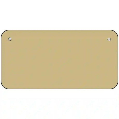 Gold Solid Metal Novelty License Plate 6" x 3" (BP)