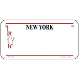 New York Novelty State Blank Metal License Plate 6" x 3" (BP)