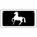 Horse Silhouette Novelty Metal License Plate 6" x 3" (BP)
