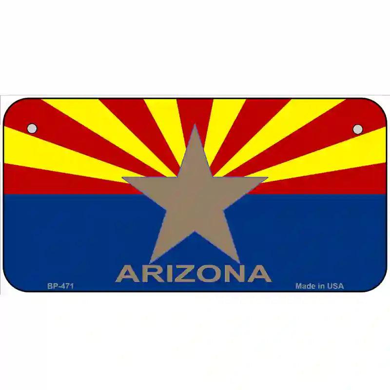 Arizona State Flag Metal Novelty License Plate 6" x 3" (BP)