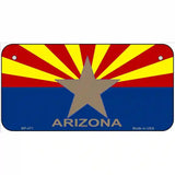 Arizona State Flag Metal Novelty License Plate 6" x 3" (BP)
