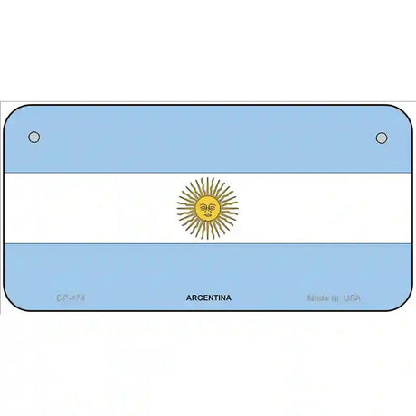 Argentina Flag Metal Novelty License Plate 6" x 3" (BP)