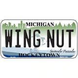 Wing Nut Michigan State Metal Novelty License Plate 6" x 3" (BP)
