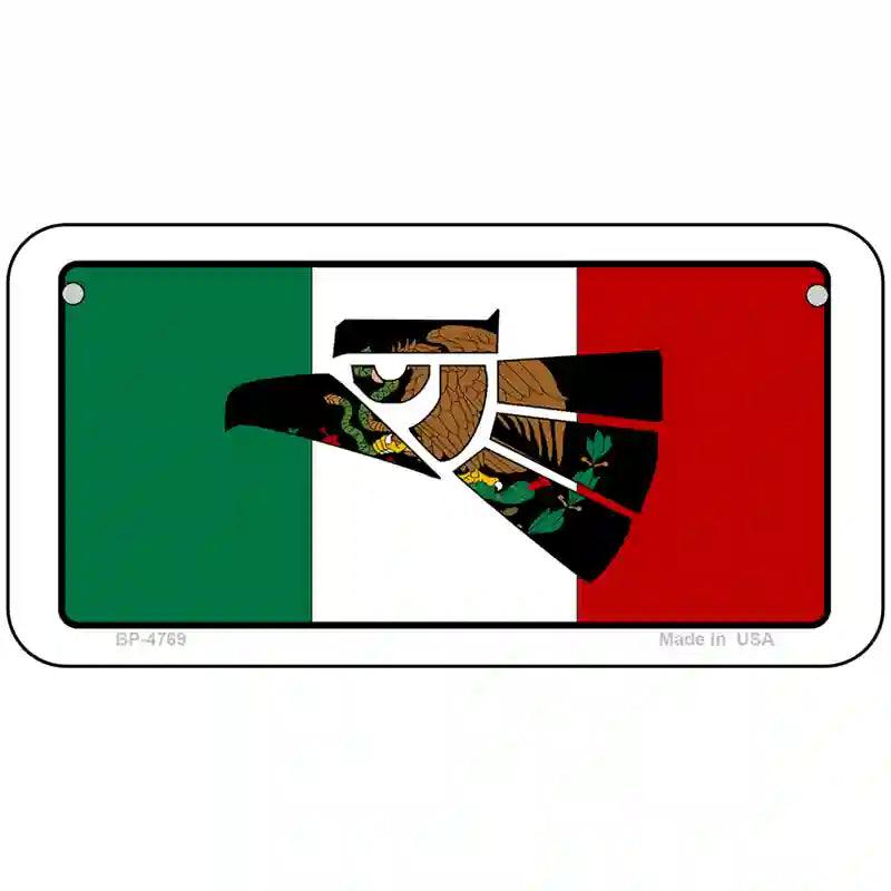 Made In Mexico Flag Metal Novelty License Plate 6" x 3" (BP)
