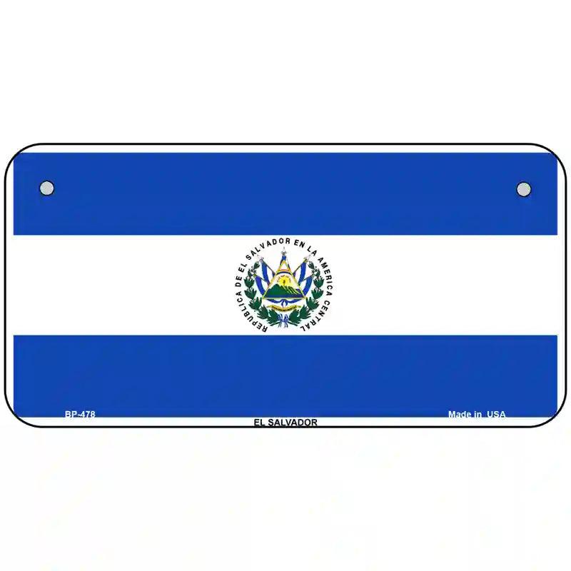 El Salvador Flag Metal Novelty License Plate 6" x 3" (BP)