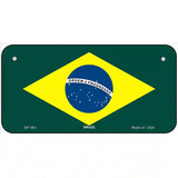 Brazil Flag Metal Novelty License Plate 6" x 3" (BP)